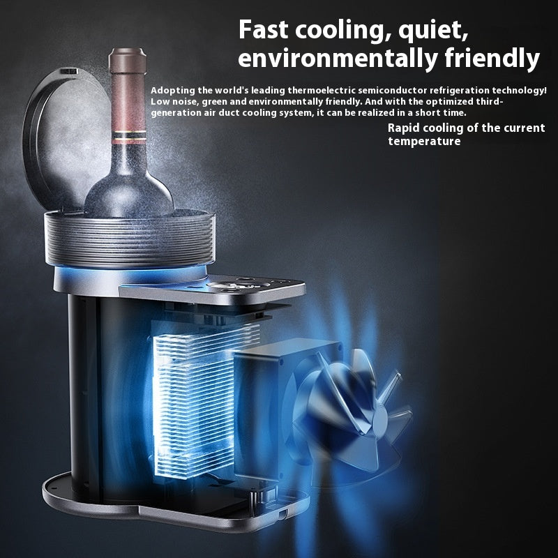 Desktop Small Desktop Wine Cabinet Portable Wine Freezer - Bellarte Enchanté Desktop Small Desktop Wine Cabinet Portable Wine Freezer